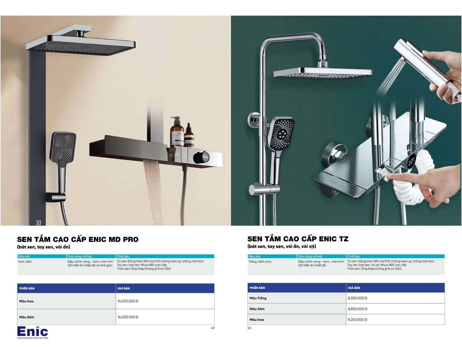 Thiết bị vệ sinh ENIC Catalogue và Bảng giá mới nhất 2024 /Page 25